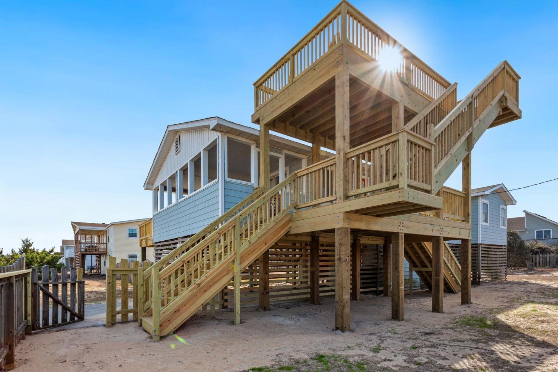 4011 The Dogs House 2 Min Walk To Beach Китти-Хок Экстерьер фото